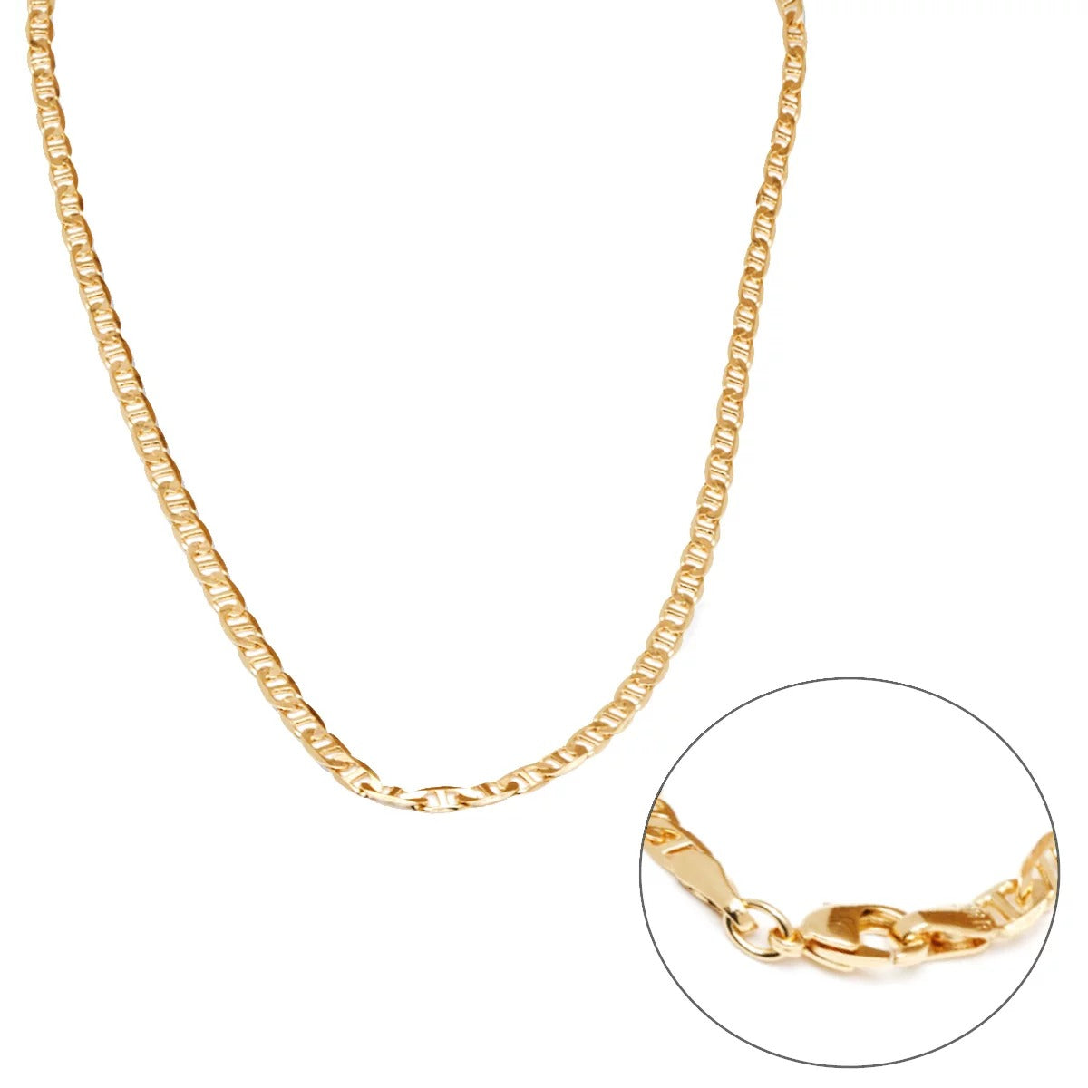 14K Gold Filled Kids Girls Boys Chain 14" 16" 18" Mariner Link