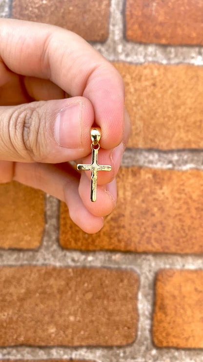 14K Gold Filled Baby Kids Boys Mens Womens Cross Pendant Charm 19x11mm