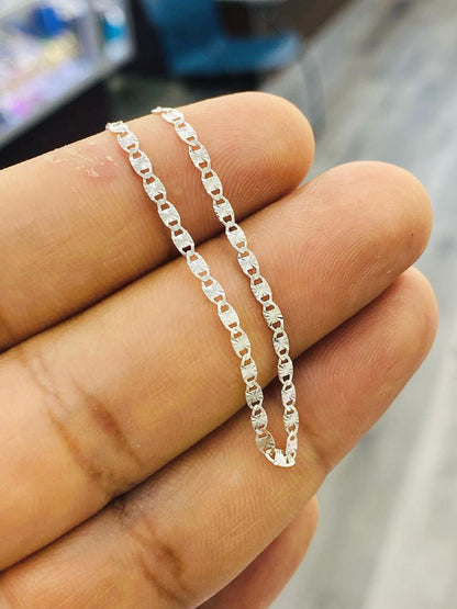 925 Sterling Silver Baby Bracelet, Newborn Baby Childrens Boys Girls Bracelet Valentino Link Kids Jewelry / Pulsera en Plata Pura Para Niños Niñas y Mujer  Valentino Link