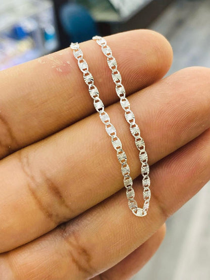 925 Sterling Silver Baby Bracelet, Newborn Baby Childrens Boys Girls Bracelet Valentino Link Kids Jewelry / Pulsera en Plata Pura Para Niños Niñas y Mujer  Valentino Link