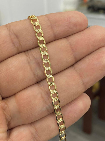 Mens Womens Curb Chain Diamond Cut Design 14K Gold Filled Gifts 20" 24" Fashion Style