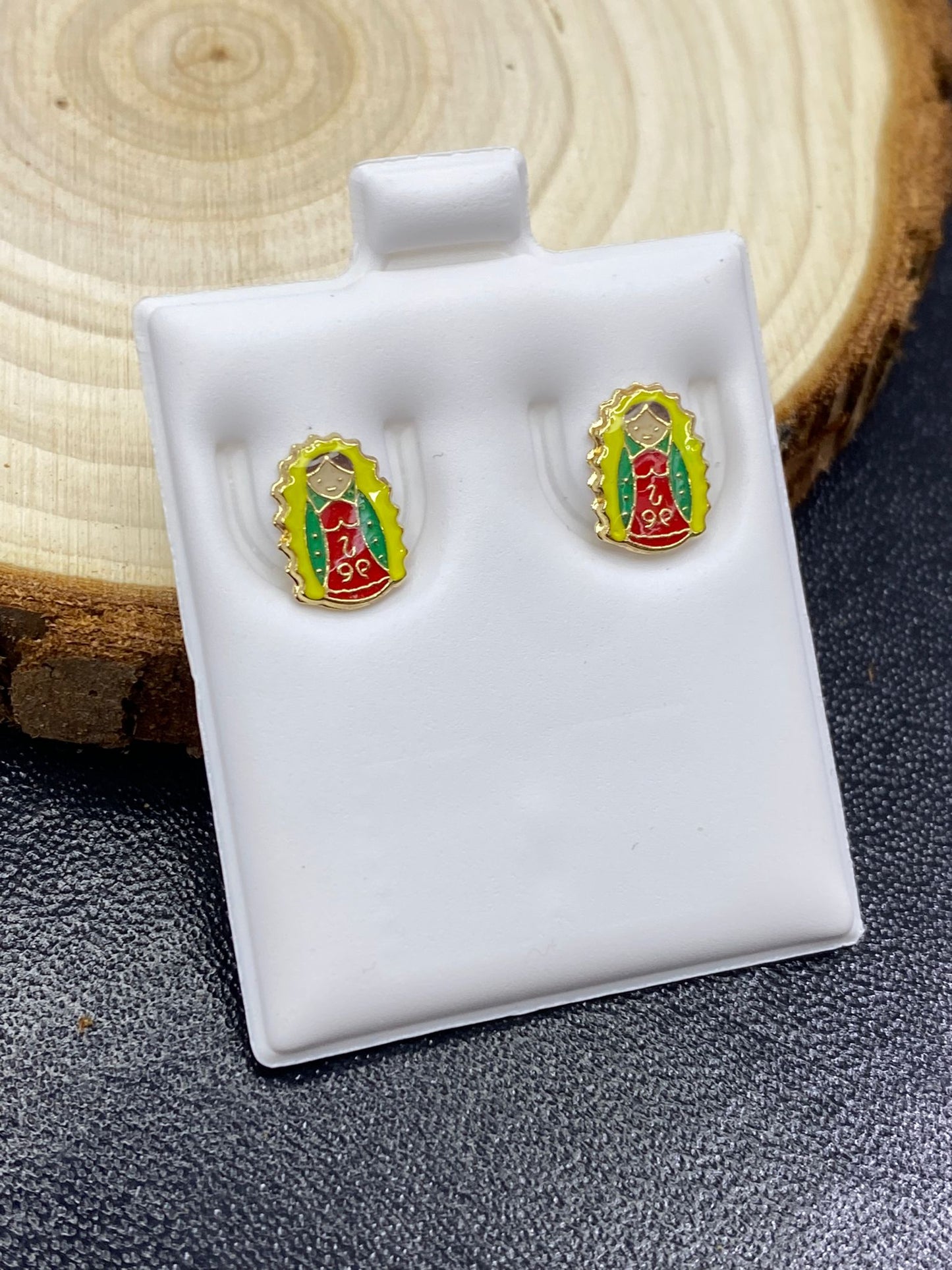 Virgen Guadalupe Aretes Pequeños Screw Back For Kids Baby Gifts Religious