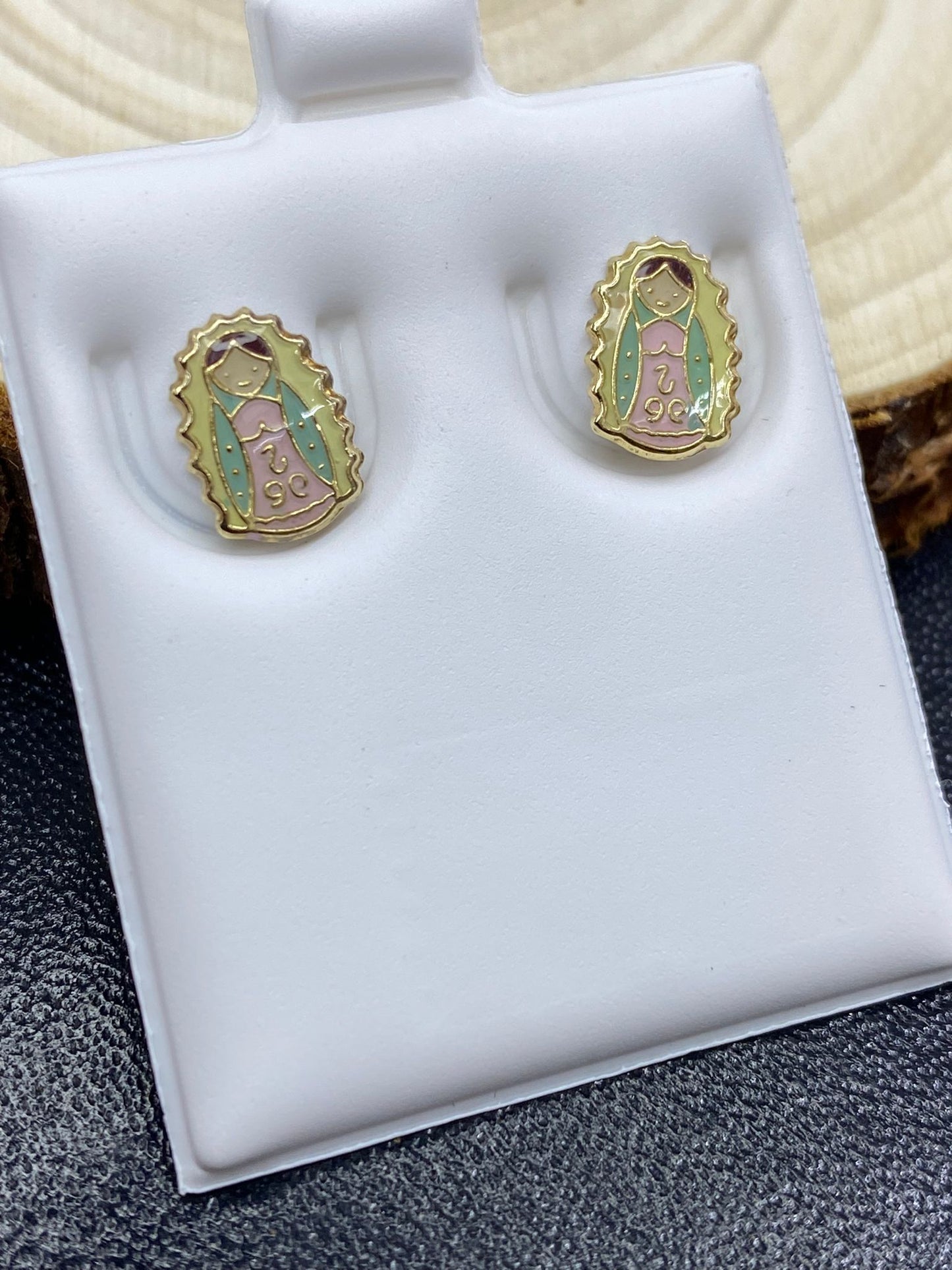 Stud Earrings Small Our Of Lady Guadalupe For Girls Kids Jewelry Minimalist Elegance