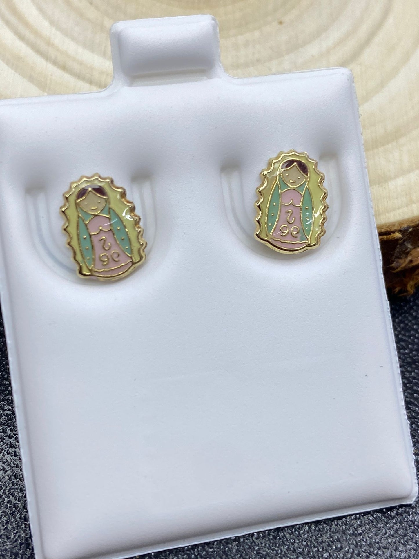 Stud Earrings Small Our Of Lady Guadalupe For Girls Kids Jewelry Minimalist Elegance