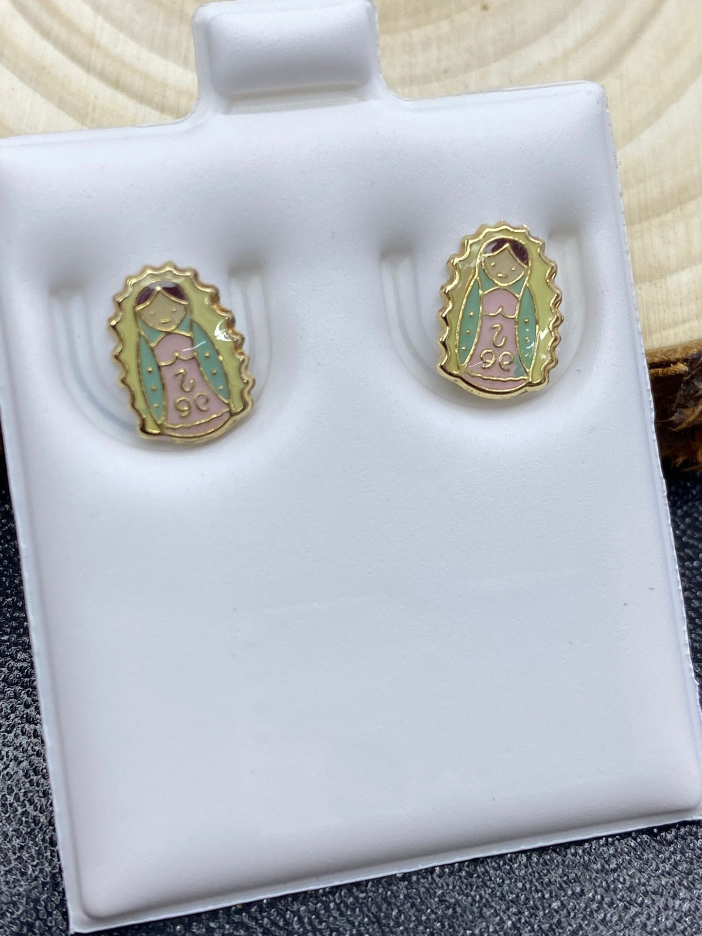 Stud Earrings Small Our Of Lady Guadalupe For Girls Kids Jewelry Minimalist Elegance