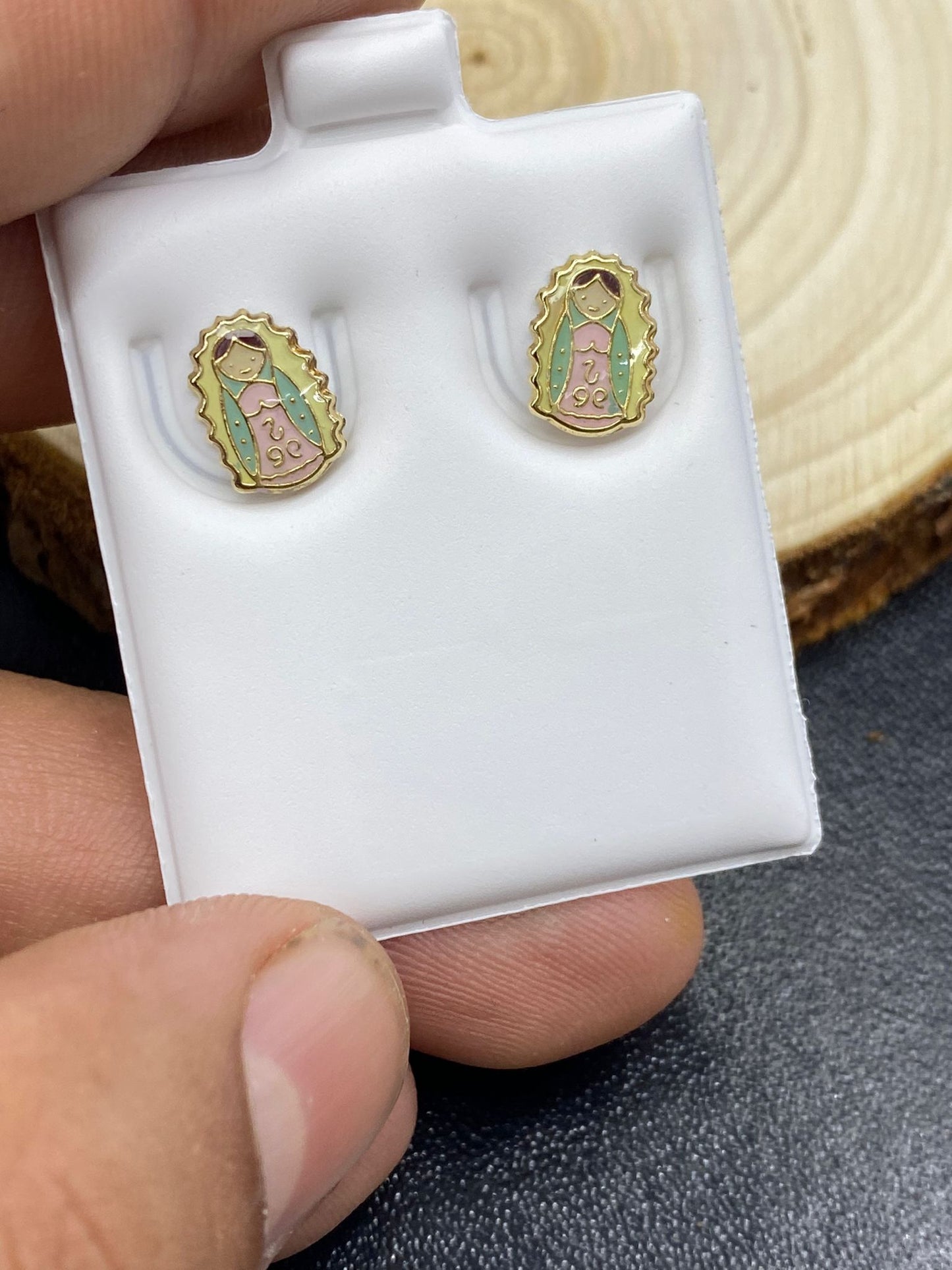 Stud Earrings Small Our Of Lady Guadalupe For Girls Kids Jewelry Minimalist Elegance