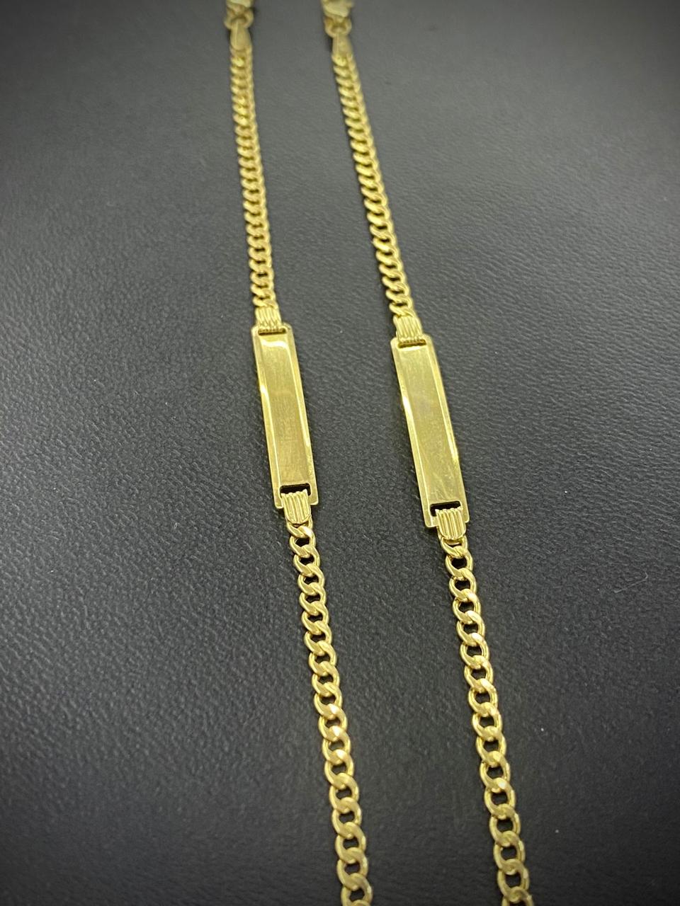 Customize Jewelry Minimalistic Baby ID Bracelet 5.5" 10K Curb Link For Boys Girl