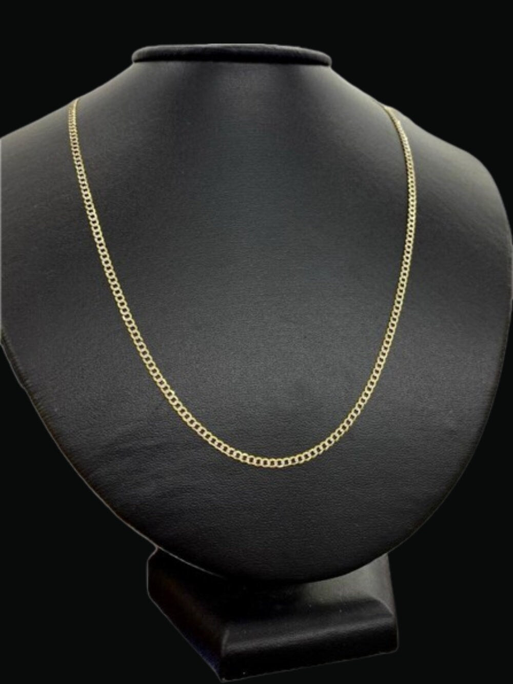 10K Yellow Gold Miami Curb Chain Necklace Solid 2.4mm Adults Kids Unisex Diamond Cut Cadena