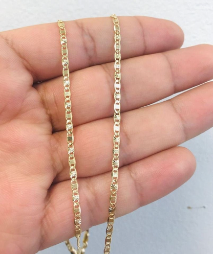 Kids Children Valentino Chain 14" Necklace in 14K Gold Filled / Kids Jewelry / Valentino Necklace / Cadena Para Ninos Valentino en Oro Laminado