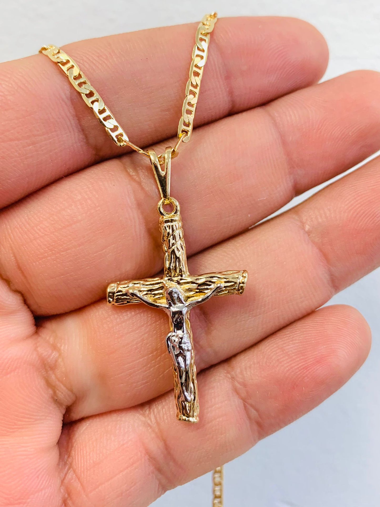 Rustic Cross Necklace