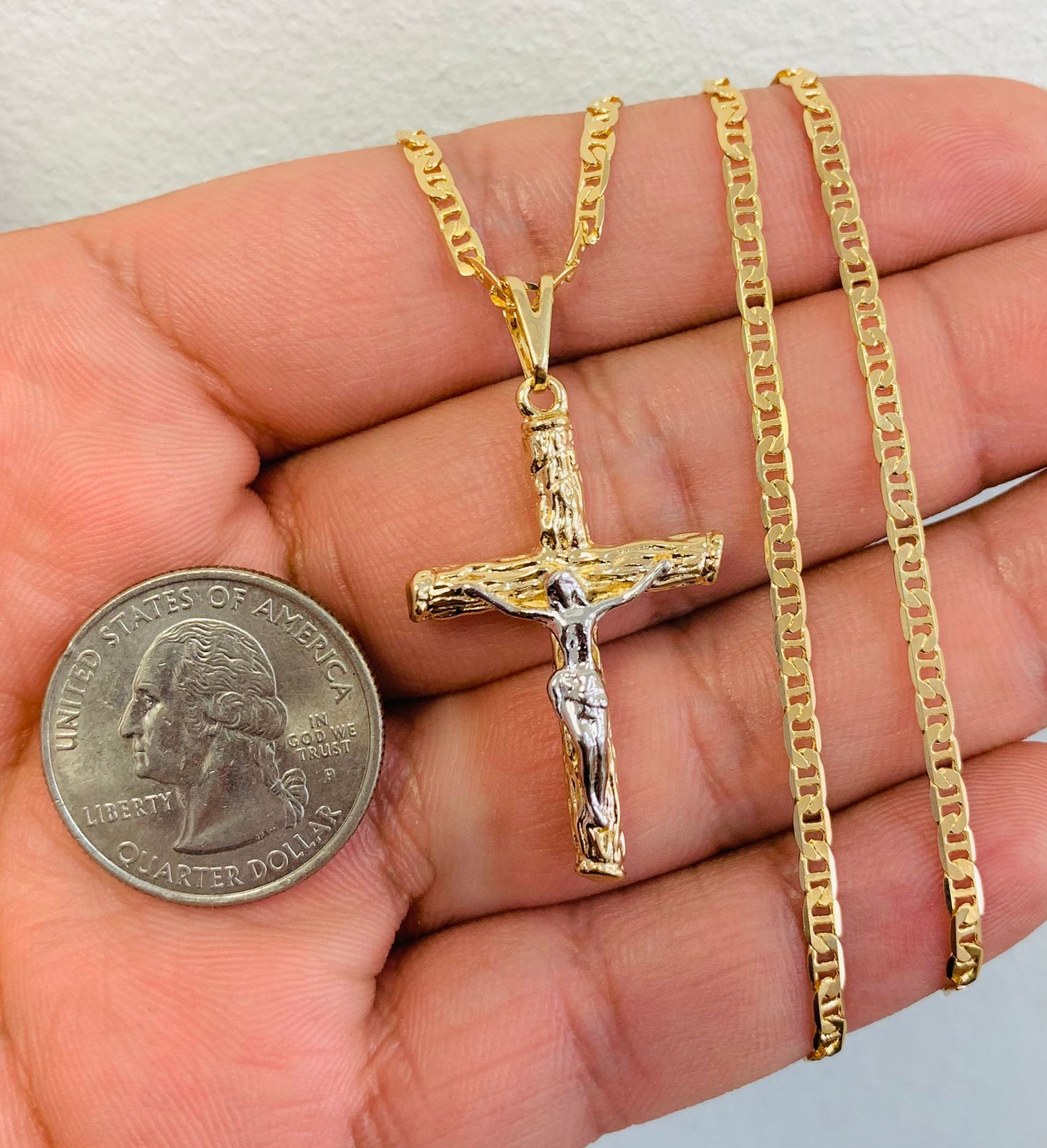 Rustic Cross Necklace