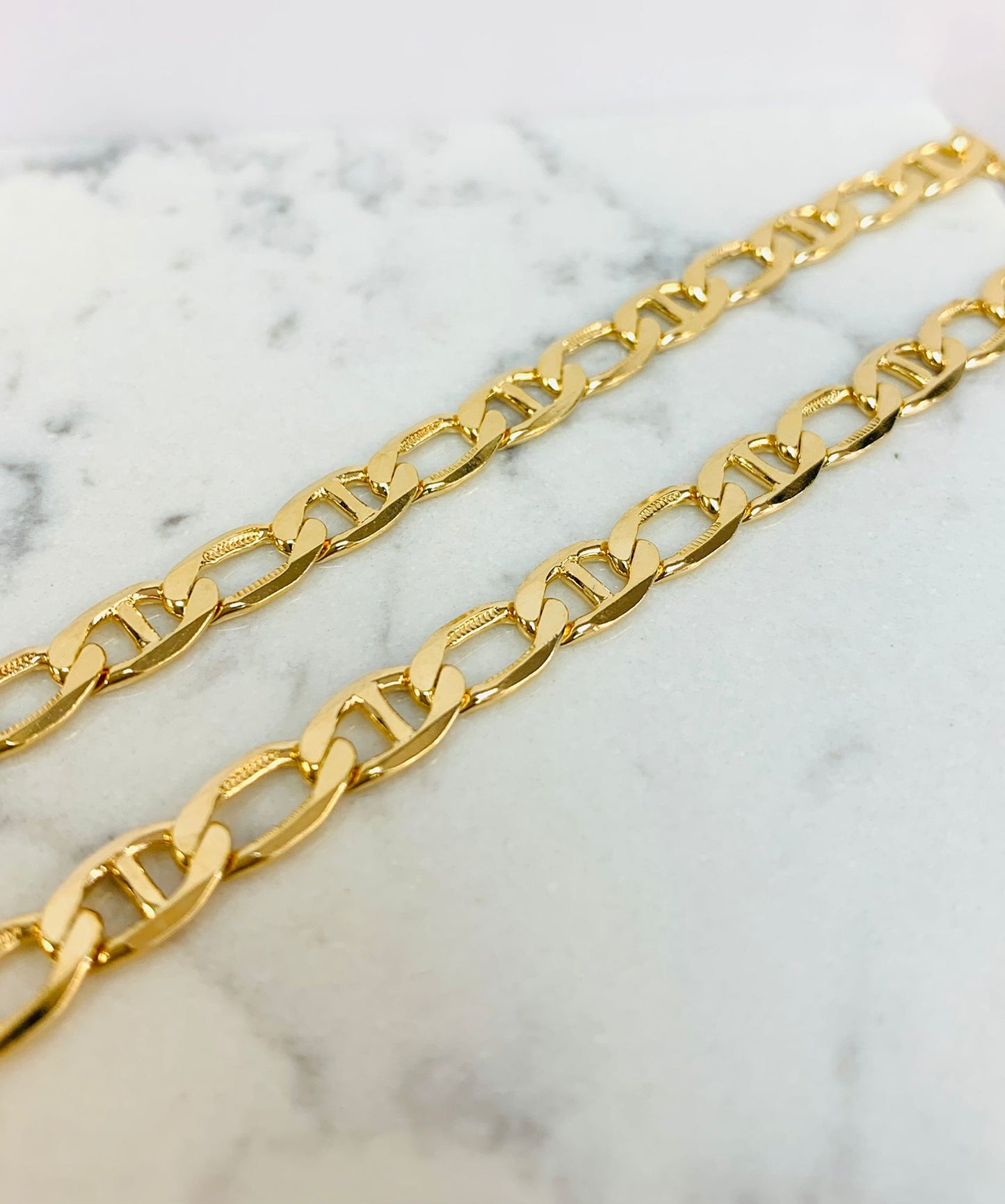 14K Gold Filled Mariner Chain Necklace 24" 21g 6mm / Chain Necklace / Mariner Chain / Cadena Para Hombre