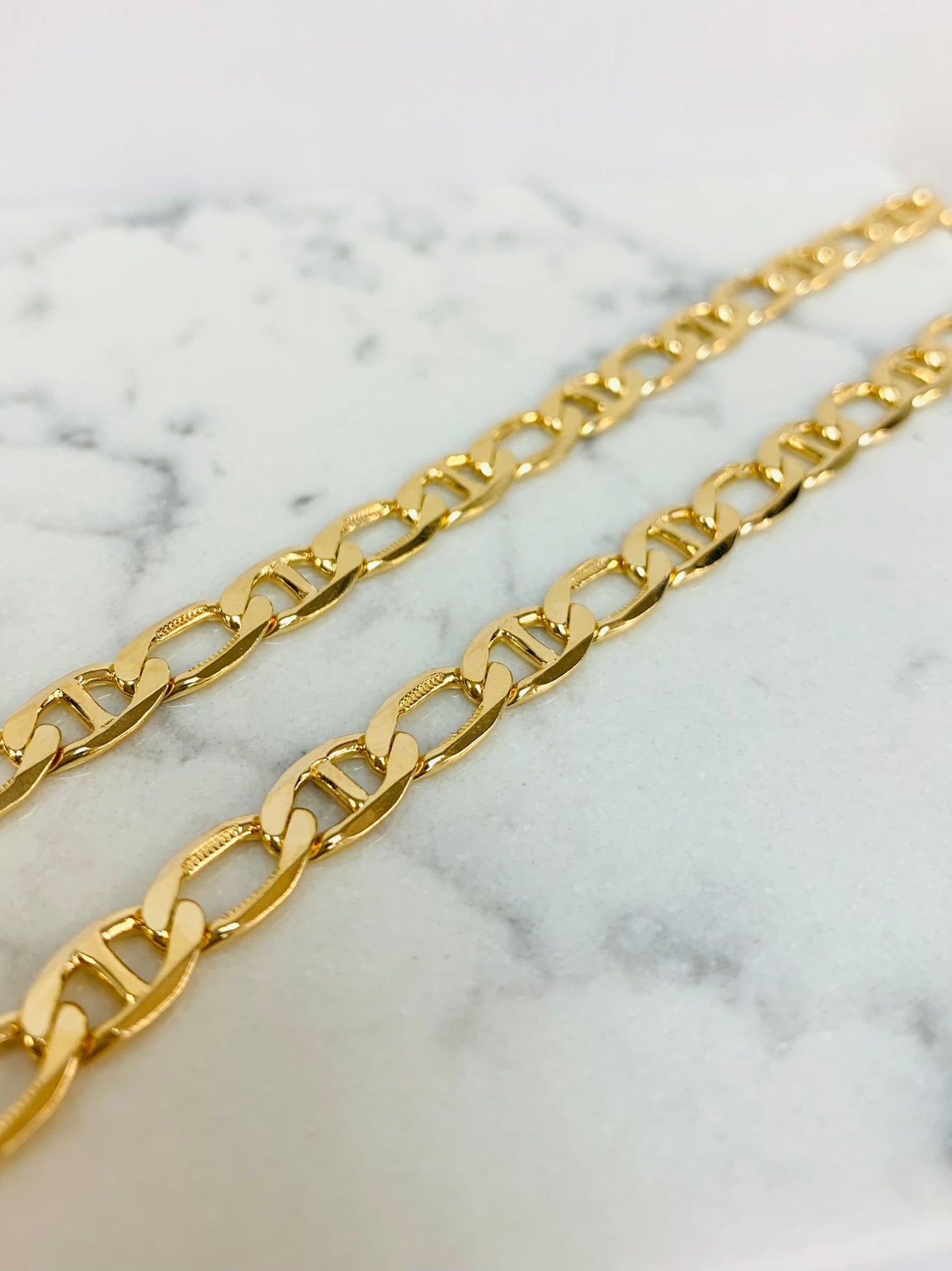 14K Gold Filled Mariner Chain Necklace 24" 21g 6mm / Chain Necklace / Mariner Chain / Cadena Para Hombre