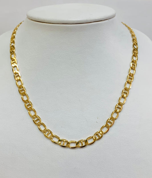 14K Gold Filled Mariner Chain Necklace 24" 21g 6mm / Chain Necklace / Mariner Chain / Cadena Para Hombre