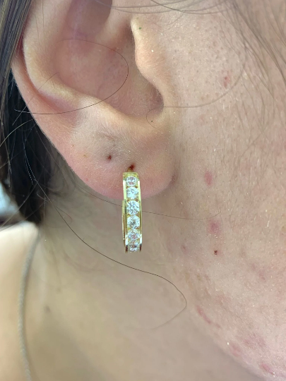 White Cubic Zirconia 10K Gold Drop Earrings - JCPenney