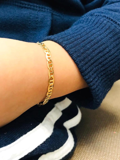 Newborn Baby Children's Boys Girls Mom's Dad's Bracelet 14K Gold Filled Baby Bracelet Kids Jewelry / Pulsera para Ninos Mujer y Hombre en Oro Laminado.