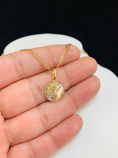 Gold Filled Divino Niño Pendant 17x14mm / Divino Niño Necklace / Divine Child Pendant / Cadena y Dije del Divino Nino / Christmas Gift / Valentine´s Day Gift