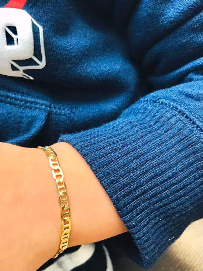 Newborn Baby Children's Boys Girls Mom's Dad's Bracelet 14K Gold Filled Baby Bracelet Kids Jewelry / Pulsera para Ninos Mujer y Hombre en Oro Laminado.