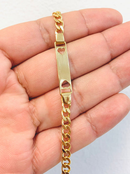 14K Gold Filled Baby ID Bracelet / Baby Shower Gift / Baby ID Bracelet 6" / Kids Bracelet / Pulsera para Ninos Oro Laminado