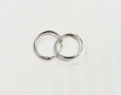 925 Sterling Silver Nose Ring Hoop 1/4" 8mm 22 Gauge 22G / Nose Piercing Sterling Silver / Aretes de la Nariz Argollas en Plata Pura