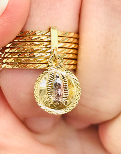 14K Gold Filled Virgen de Guadalupe Ring / Semanario Guadalupe Ring / Guadalupe Jewelry / Womens Ring 7 8 9 10 / Anillo Semanario de La Virgen de Guadalupe Para Mujer Oro Laminado