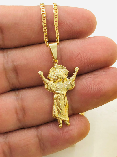 Dije Nino en Oro Laminado con Mariner Link 20"/ Baby – primejewelry269