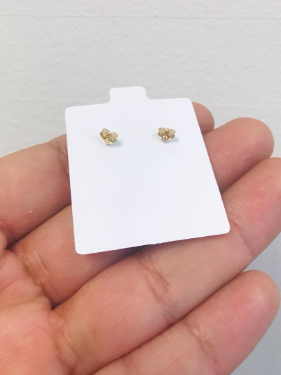 Babies/Infants/Women 10k Yellow Gold CZ Earrings 2mm Stud