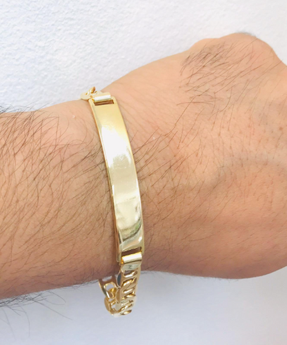 Mens ID Bracelet 14K Gold Filled, Mariner Link Bracelet 8.25” FREE ENGRAVING