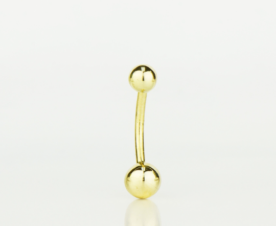 14K Yellow or White Gold Belly Button Ball Body Jewelry Piercing / Womens Body Jewelry / Aretes del Ombligo en Oro Solido Real