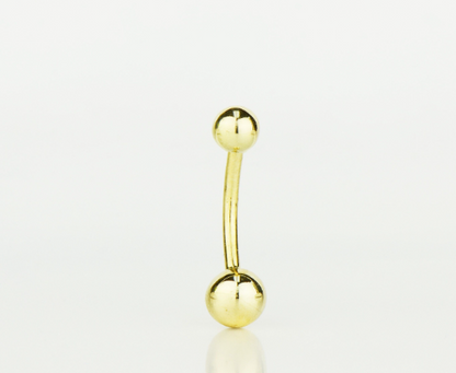 14K Yellow or White Gold Belly Button Ball Body Jewelry Piercing / Womens Body Jewelry / Aretes del Ombligo en Oro Solido Real