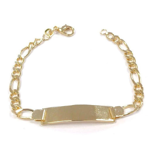 14K Gold Filled Small Baby ID Bracelet 6" Inches Personalization Jewelry