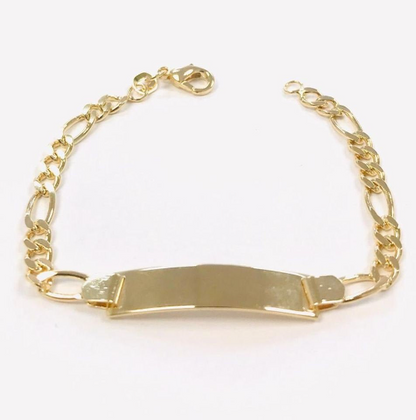 14K Gold Filled Small Baby ID Bracelet 6" Inches Personalization Jewelry