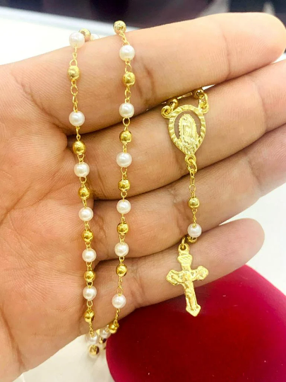 Virgen de Guadalupe Rosary / Baby Kids Necklace 16" / Baby Jewelry / Rosario de Guadalupe