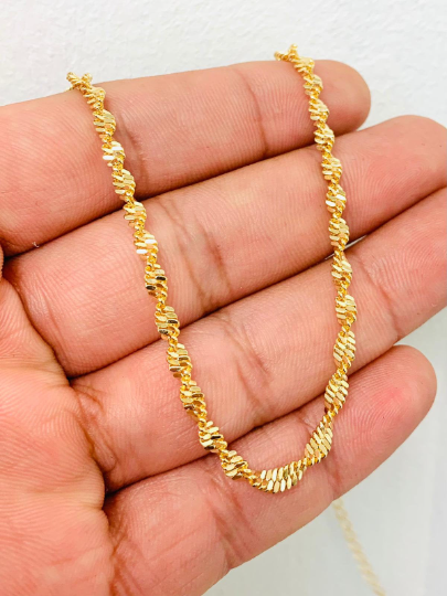 Anklet Bracelet For Women 10" / 18K Gold Filled Spiral Anklet Bracelet EXTENSION 1.5" / Sneak Anklet Bracelet / Women's Bracelet / Pulsera de Pie Para Mujer / Tobillera en Oro Laminado