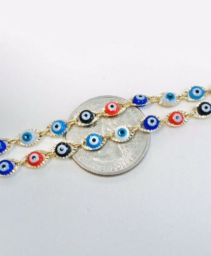 14K Gold Filled Evil Eye Necklace For Women 20" / Evil Eye Protection Jewelry / Good Luck & Protection Necklace / Cadena Mal de Ojo Para la Proteccion