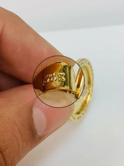 Medalla de la Virgencita de Guadalupe Tres Oros para Mujer y Hombre 28x25 Tri Color Virgen de Guadalupe Pendant Medal CZ Round Pendant Charm