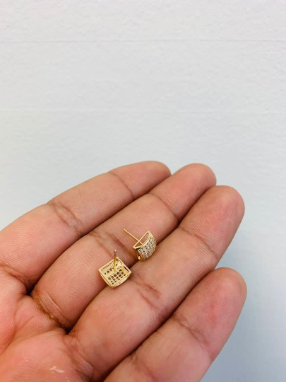 10K Real Solid Gold Mens Womens Earrings