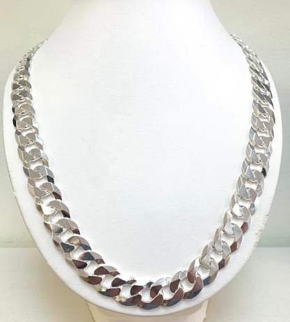 925 Sterling Silver Mens Cuban Link Chain Necklace 116g 24” 14mm