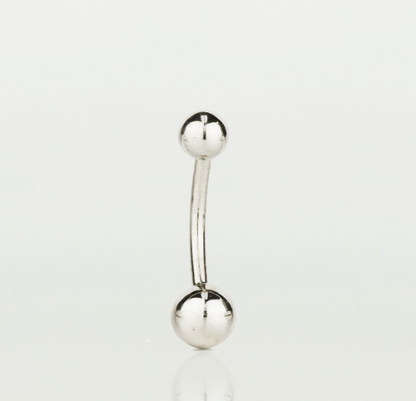 14K Yellow or White Gold Belly Button Ball Body Jewelry Piercing / Womens Body Jewelry / Aretes del Ombligo en Oro Solido Real
