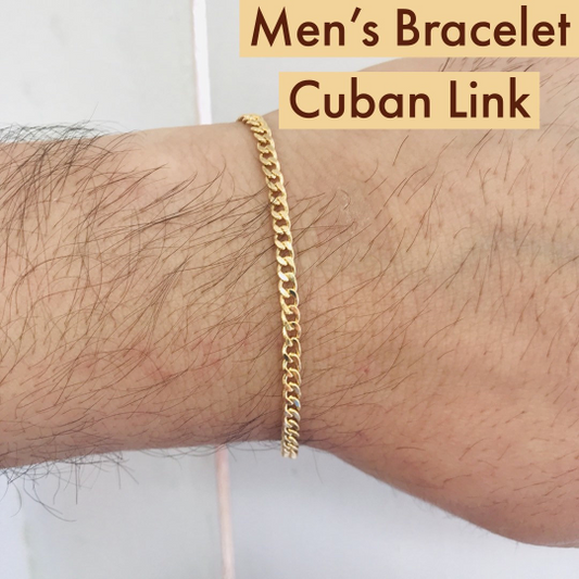 Men’s Mariner Link, Cuban Link Bracelet, Figaro Link  14K Gold Filled Bracelet Men's Jewelry / Pulsera para Hombre Oro Laminado Cuban Link, Figaro Link, Mariner Link