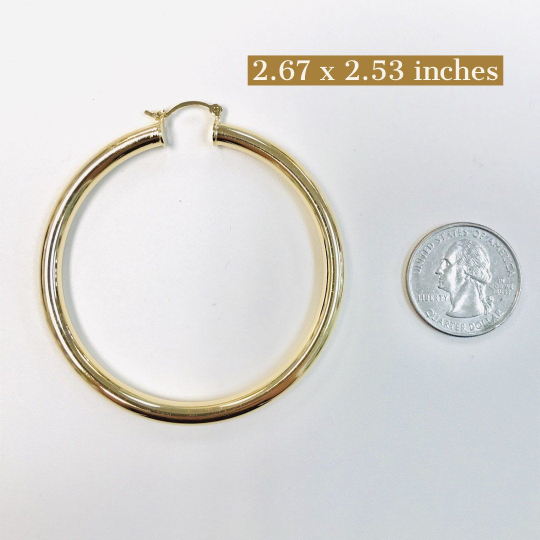 14K Gold Filled Hoop Earrings, Gold Hoops Earrings for Womens / Ladies Girls Womens Earrings / Aretes Argollas en Oro Laminado Para Mujer