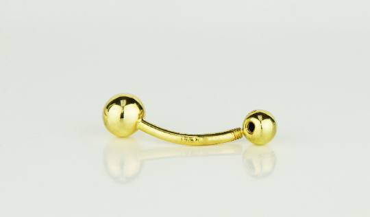 14K Yellow or White Gold Belly Button Ball Body Jewelry Piercing / Womens Body Jewelry / Aretes del Ombligo en Oro Solido Real