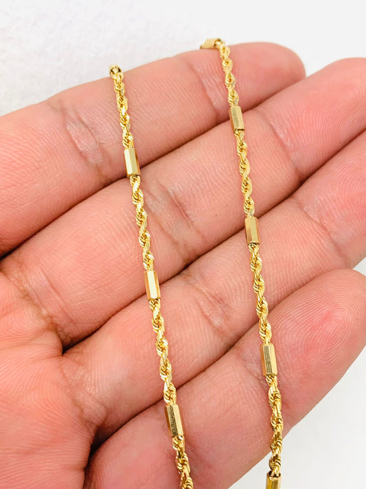 10K Yellow Solid Gold Hope Chain Necklace 26" 11g