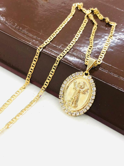 14K Gold Filled Baby Jesus Necklace For Kids Ladies Girls 18"/ Divino Nino Pendant 21x16mm/ Everyday Dainty Pendant/ Cadena del Divino Nino