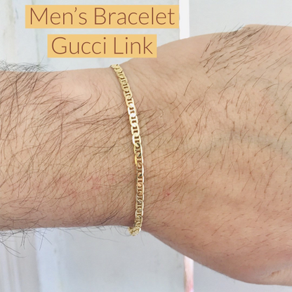Men’s Mariner Link, Cuban Link Bracelet, Figaro Link  14K Gold Filled Bracelet Men's Jewelry / Pulsera para Hombre Oro Laminado Cuban Link, Figaro Link, Mariner Link