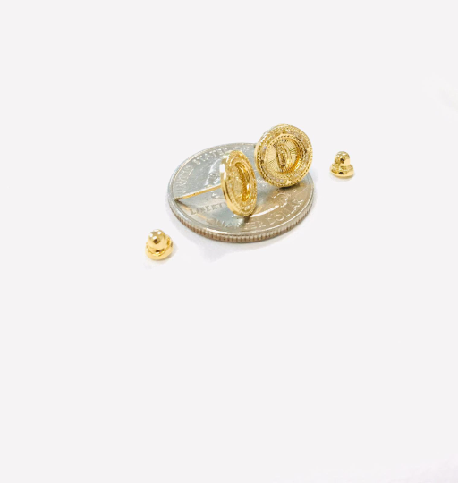 14K Gold Filled Virgen de Guadalupe Earrings Screw Back CZ Stones 10x10mm /  Women's Earrings / Aretes de Guadalupe en Oro Laminado Para Mujer