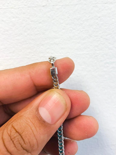 Womens Sterling Silver Franco Link Chain Necklace 24" 2.6mm 12g Foxtail Chain