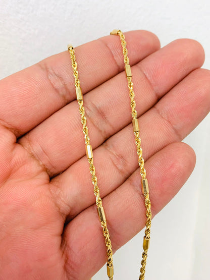 10K Yellow Solid Gold Hope Chain Necklace 26" 11g