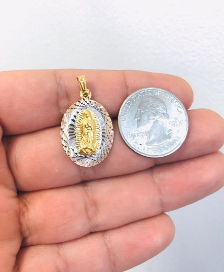 Virgen de guadalupe gold on sale pendant