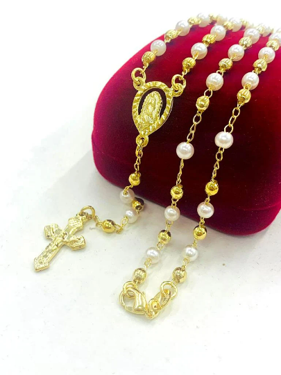 Virgen de Guadalupe Rosary / Baby Kids Necklace 16" / Baby Jewelry / Rosario de Guadalupe